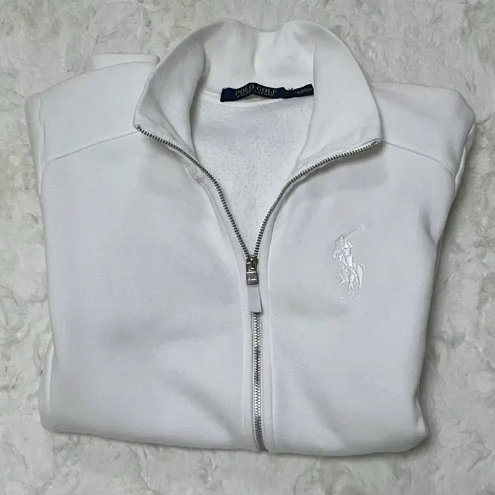 [BUNJANG] Polo Big Pony White Zip-up Jacket / 폴로 빅포니 화이트 집업