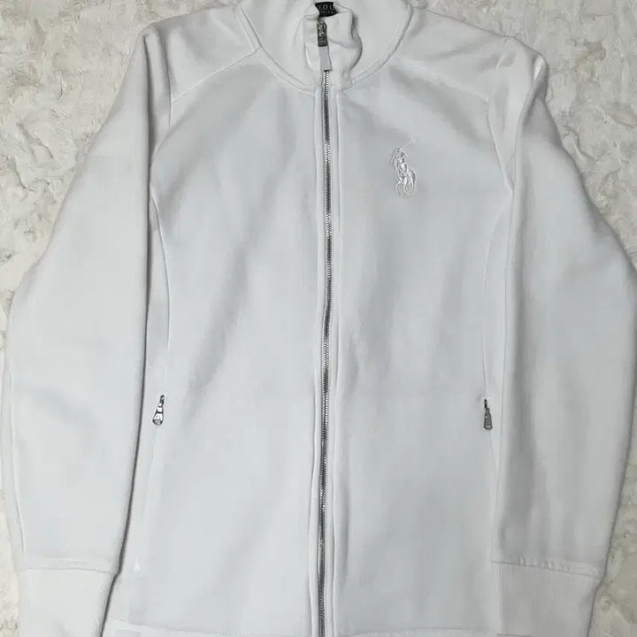 [BUNJANG] Polo Big Pony White Zip-up Jacket / 폴로 빅포니 화이트 집업
