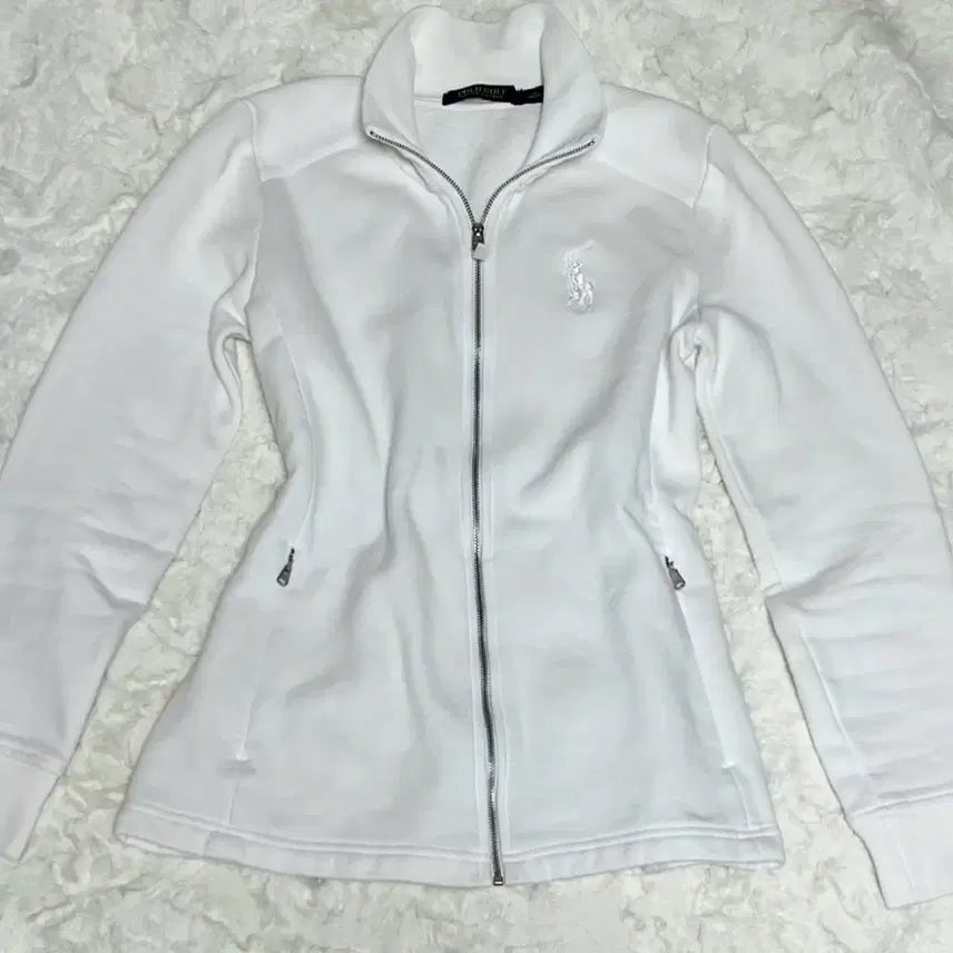 [BUNJANG] Polo Big Pony White Zip-up Jacket / 폴로 빅포니 화이트 집업