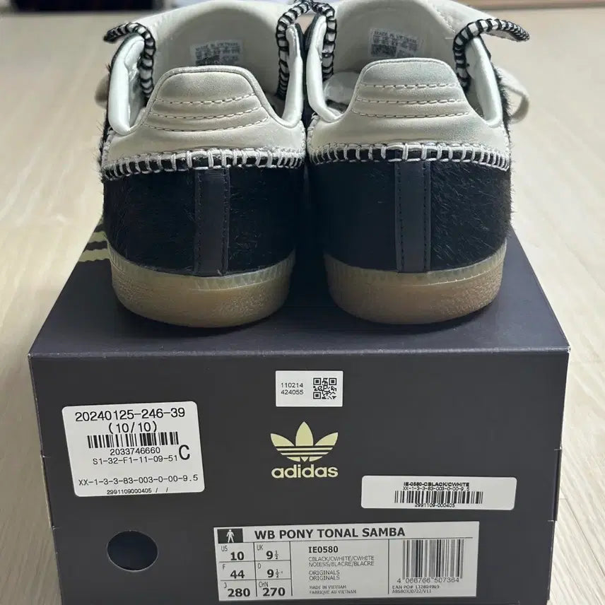 [BUNJANG] Adidas Wales Bonner Pony Samba Black 280 / 아디다스 / X 웨일즈 보너 포니 삼바 / 블랙 / 280