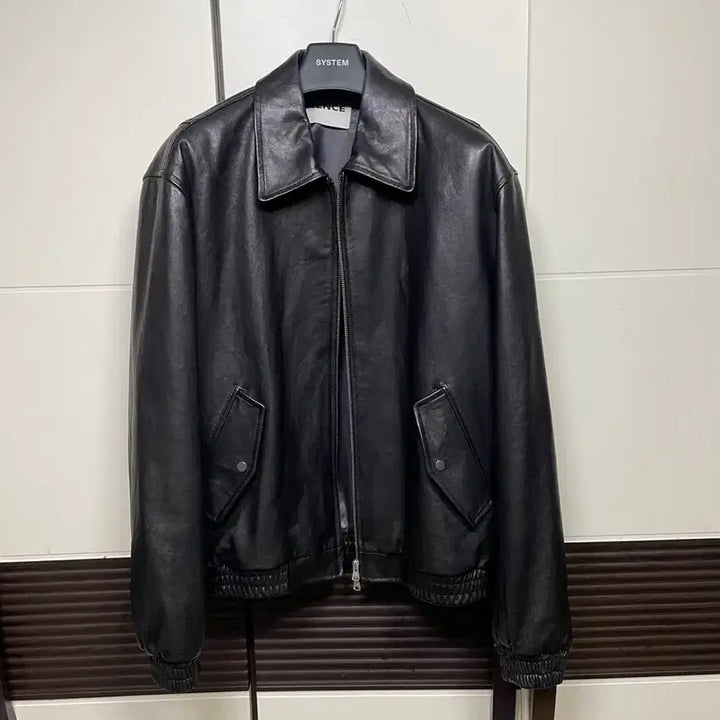 [BUNJANG] In Silence Vegetable Leather Flight Jacket / [실착2회] 인사일런스 베지터블 레더 플라이트 자켓