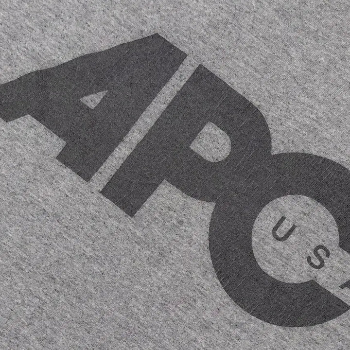 [BUNJANG] A.P.C. U.S. Logo T-Shirt (Melange Gray, S) / A.P.C. U.S. 로고 반팔 티셔츠 (멜란지 그레이 / S)