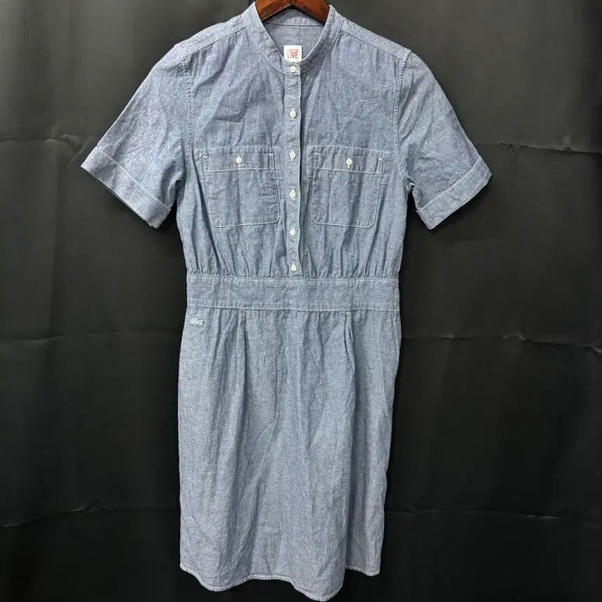 [BUNJANG] Lacoste Light Wash Denim Dress / 라코스테 정품 연청 원피스