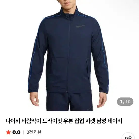 [BUNJANG] Nike Dri-FIT Woven Zip-Up Jacket Navy / 나이키 드라이핏 우븐 집업 자켓 네이비