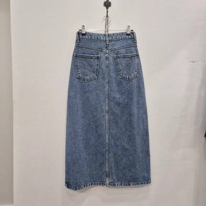 [BUNJANG] Denim Slit Maxi Skirt / 데님 트임 롱 스커트 청치마