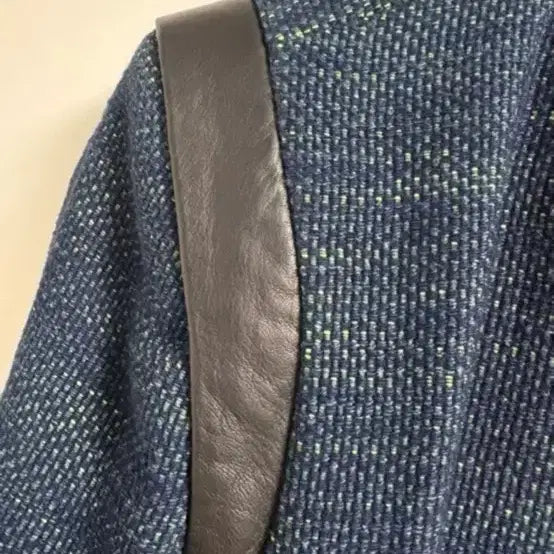 [BUNJANG] Sandro Blue Tweed Open Jacket / 산드로 블루 트위드 오픈형 자켓