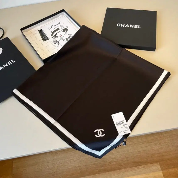 [BUNJANG] Chanel Black Scarf / 샤넬 블랙 스카프