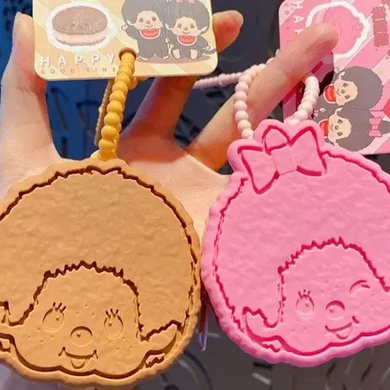 [BUNJANG] Mongkichi Character Coin Purse Keyring / 몽키치 캐릭터 동전 지갑 키링 핑크/브라운