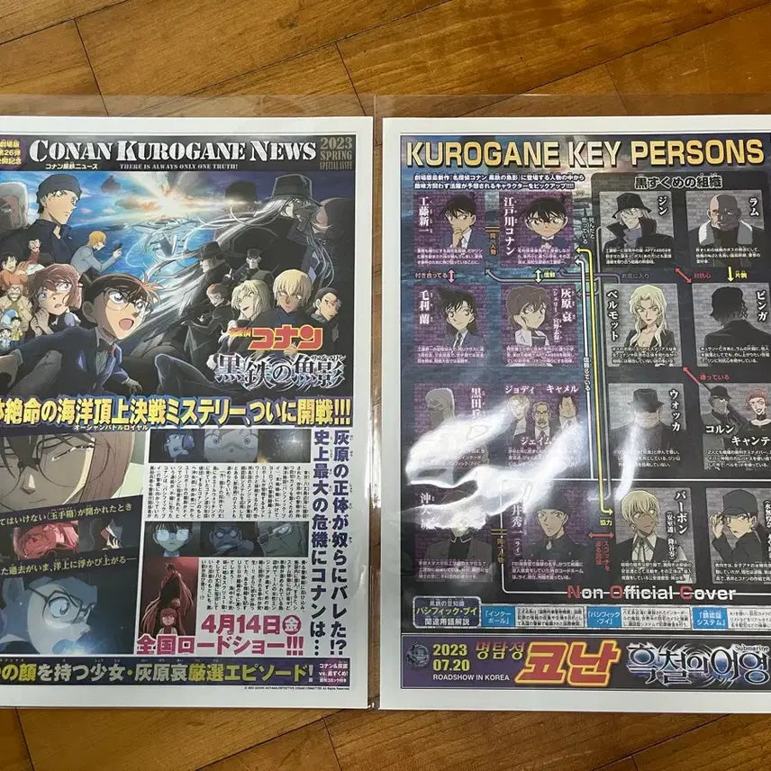 [BUNJANG] Detective Conan: Black Iron Submarine Tabloid PET Poster / 명탐정 코난 흑철의 어영 타블로이드 pet 포스터 영화 굿즈 2주차