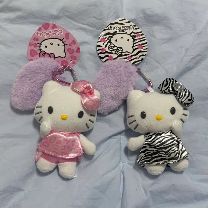 [SOLD OUT] (새상품) 헬로키티 고고걸 핑크 레오파드 키티 키링 인형