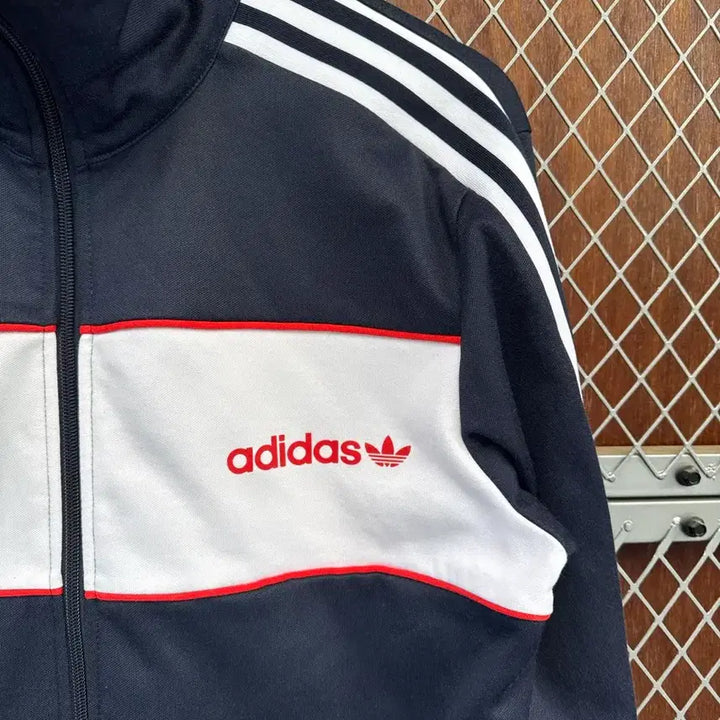 [BUNJANG] Adidas Color Block Navy Track Top Jacket / 아디다스 컬러 배색 블록 네이비 삼선 트랙탑 져지 자켓 M