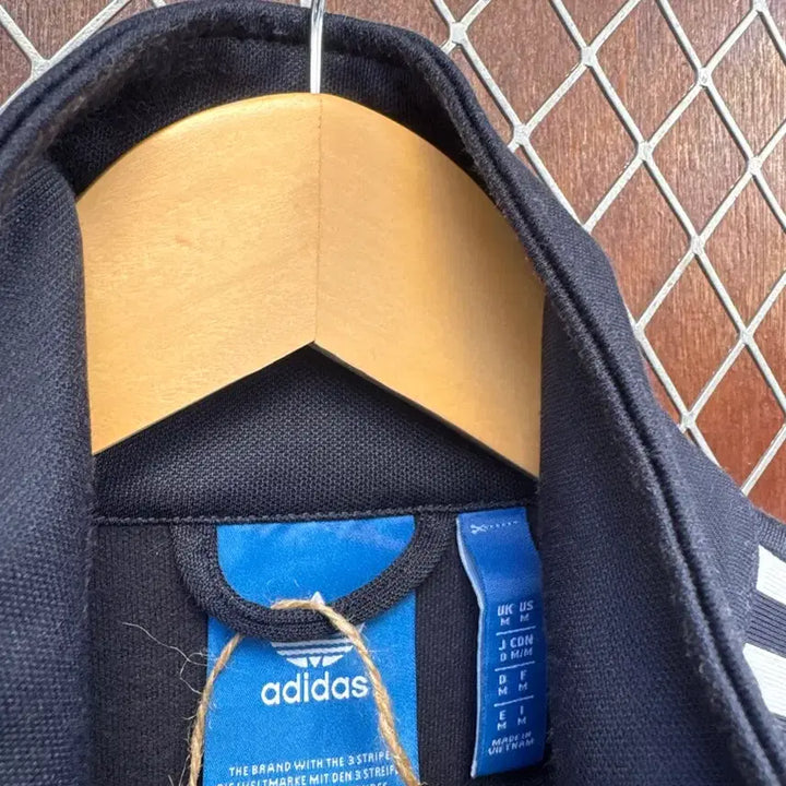 [BUNJANG] Adidas Color Block Navy Track Top Jacket / 아디다스 컬러 배색 블록 네이비 삼선 트랙탑 져지 자켓 M