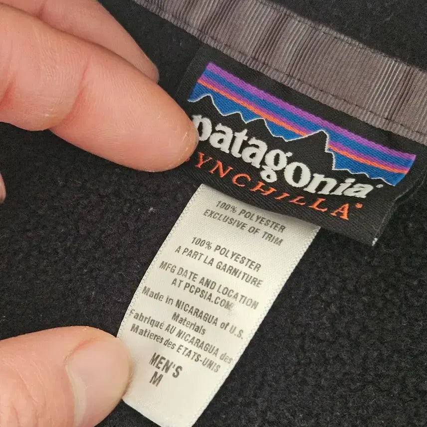 [BUNJANG] Patagonia Synchilla Black Mint Fleece Pullover / 파타고니아 신칠라 검정 민트 플리스 풀오버