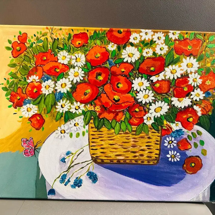 [SOLD OUT] 바구니속 꽃들(아크릴화캔버스)