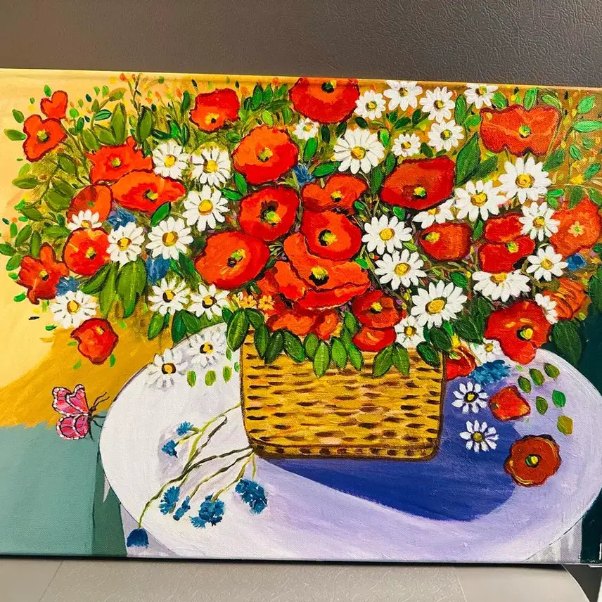 [SOLD OUT] 바구니속 꽃들(아크릴화캔버스)