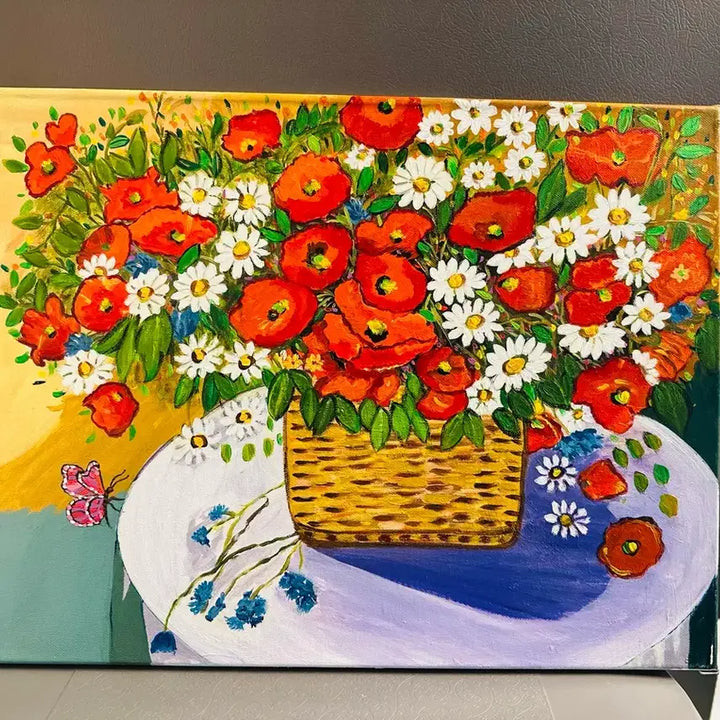 [SOLD OUT] 바구니속 꽃들(아크릴화캔버스)