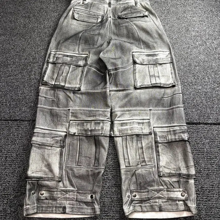 [BUNJANG] G/R Painted Denim Cargo Dirty Pants / 그레일즈 프로젝트G/R 페인티드 데님 카고 더티 팬츠 3378