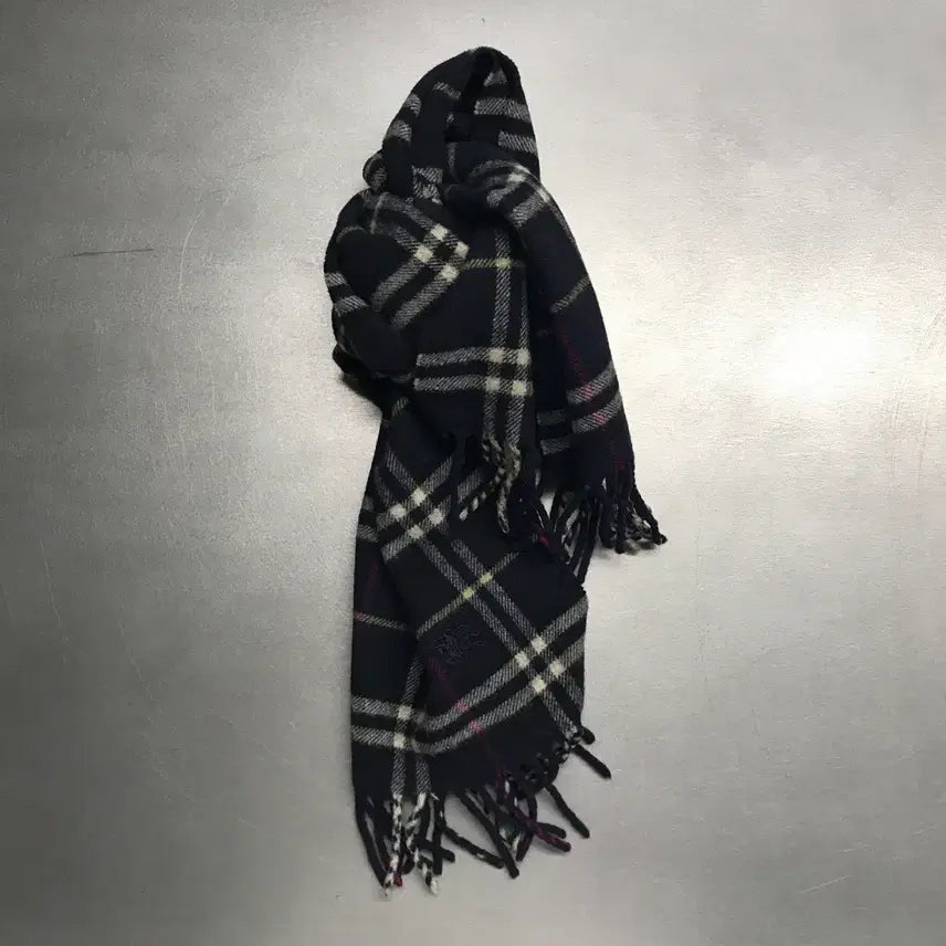 [BUNJANG] Burberry Lambswool Scarf Navy / 버버리 정품 램스울 머플러 네이비