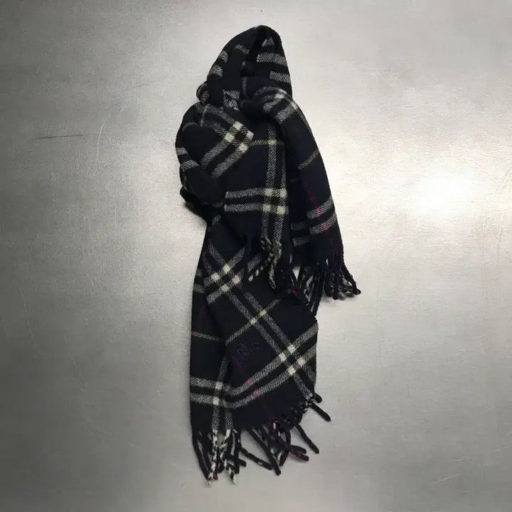 [BUNJANG] Burberry Lambswool Scarf Navy / 버버리 정품 램스울 머플러 네이비