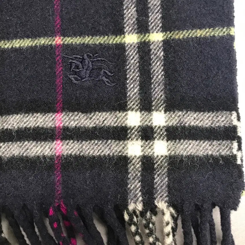 [BUNJANG] Burberry Lambswool Scarf Navy / 버버리 정품 램스울 머플러 네이비
