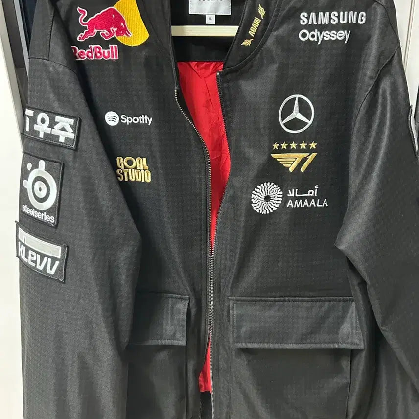 [BUNJANG] T1 Worlds Jacket XL + Gumayusi Gold Marking Sheet / 25 티원 월즈 자켓 XL 노마킹 + 구마유시 월즈 마킹지