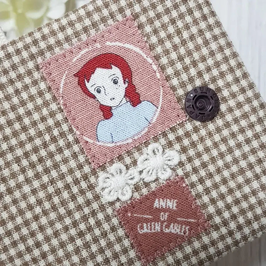 [BUNJANG] Handmade Anne of Green Gables Mini Card Wallet / 핸드메이드 빨강머리앤 미니카드지갑 (브라운체크1)
