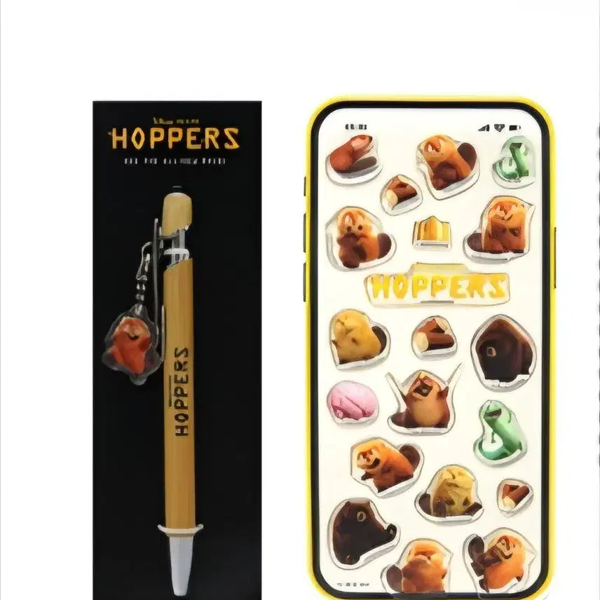 [BUNJANG] Hoppers Pen and Sticker Set / 호퍼스 오리지널 볼펜+스티커