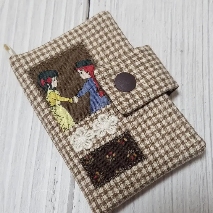 [BUNJANG] Handmade Anne of Green Gables Mini Card Wallet / {핸드메이드} 빨강머리앤 미니카드지갑 (브라운체크2)