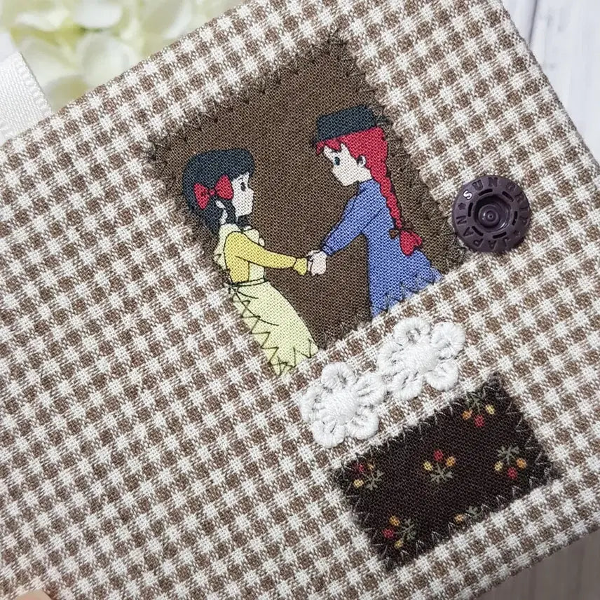 [BUNJANG] Handmade Anne of Green Gables Mini Card Wallet / {핸드메이드} 빨강머리앤 미니카드지갑 (브라운체크2)