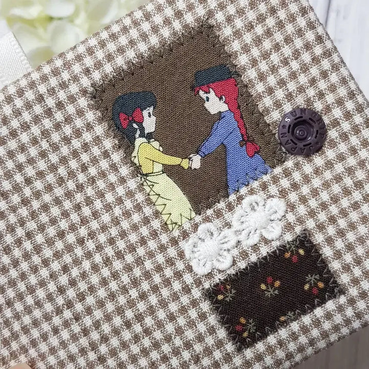 [BUNJANG] Handmade Anne of Green Gables Mini Card Wallet / {핸드메이드} 빨강머리앤 미니카드지갑 (브라운체크2)