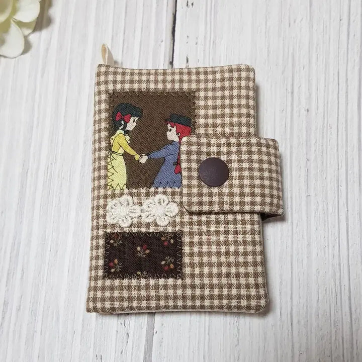 [BUNJANG] Handmade Anne of Green Gables Mini Card Wallet / {핸드메이드} 빨강머리앤 미니카드지갑 (브라운체크2)