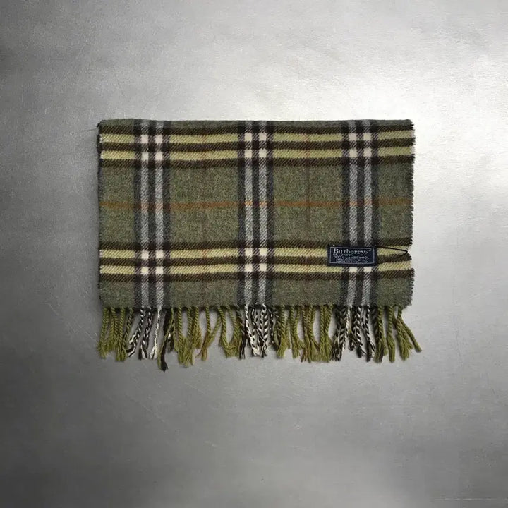 [BUNJANG] Burberry Lambswool Scarf Khaki / 버버리 정품 램스울 머플러 카키