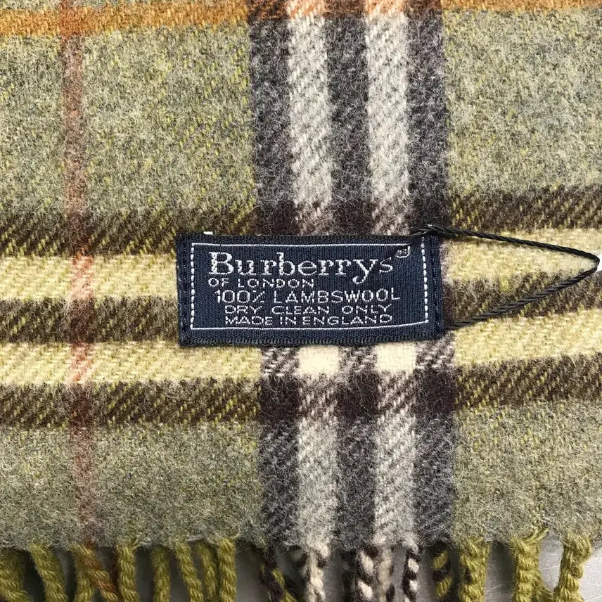 [BUNJANG] Burberry Lambswool Scarf Khaki / 버버리 정품 램스울 머플러 카키