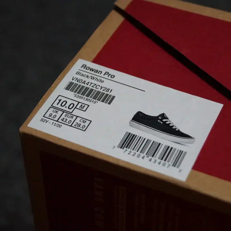 [BUNJANG] Vans Rowan Pro Black White Skate Shoes / (280)(마지막한점) 반스 로완 프로 블랙 화이트 2020