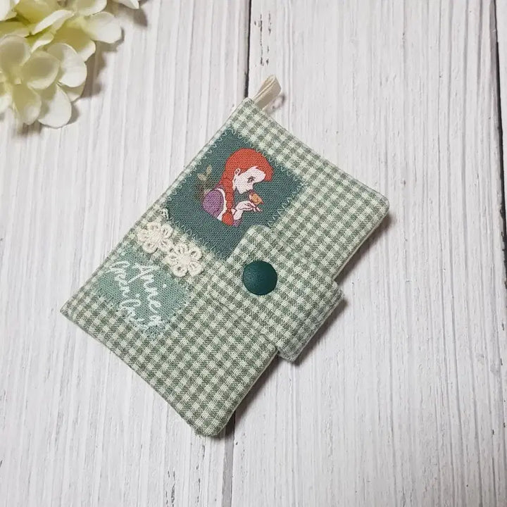 [BUNJANG] Handmade Anne of Green Gables Mini Card Wallet / 핸드메이드 빨강머리앤 미니카드지갑 (그린체크)