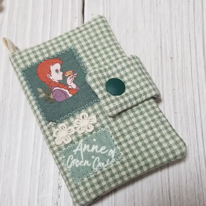 [BUNJANG] Handmade Anne of Green Gables Mini Card Wallet / 핸드메이드 빨강머리앤 미니카드지갑 (그린체크)