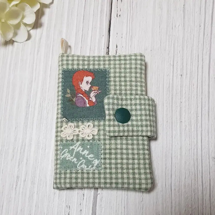 [BUNJANG] Handmade Anne of Green Gables Mini Card Wallet / 핸드메이드 빨강머리앤 미니카드지갑 (그린체크)