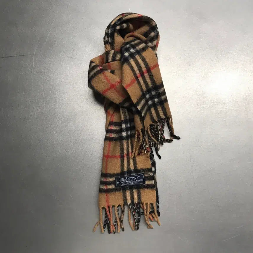 [BUNJANG] Burberry Cashmere/Lambswool Scarf Beige / 버버리 정품 캐시미어/램스울 머플러 베이지