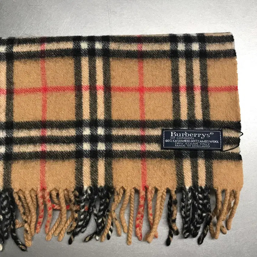 [BUNJANG] Burberry Cashmere/Lambswool Scarf Beige / 버버리 정품 캐시미어/램스울 머플러 베이지