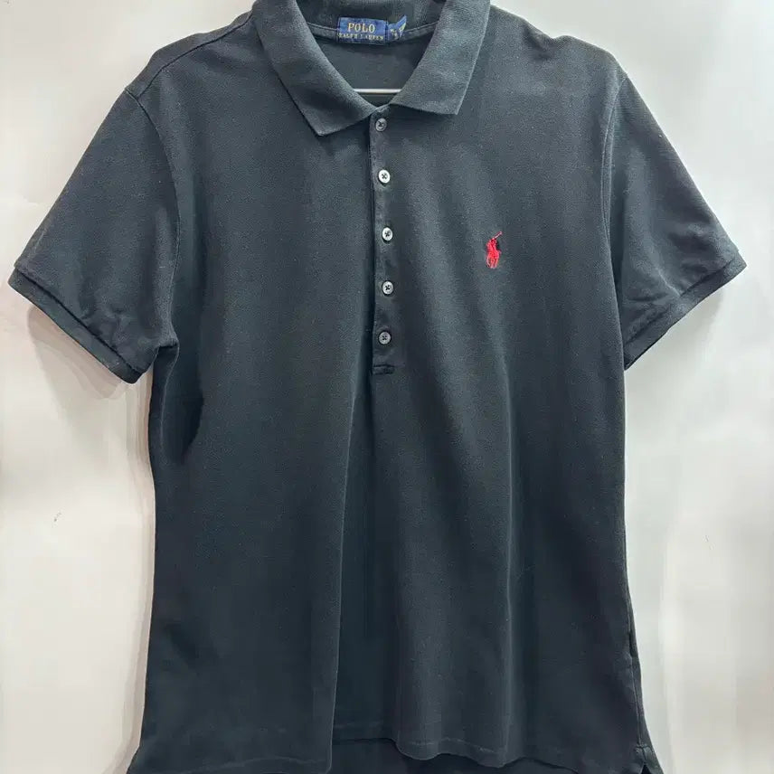[BUNJANG] Polo Ralph Lauren Red Pony Polo Shirt / [여성 XL] 폴로 랄프로렌 블랙 레드포니 반팔 카라티 3.5