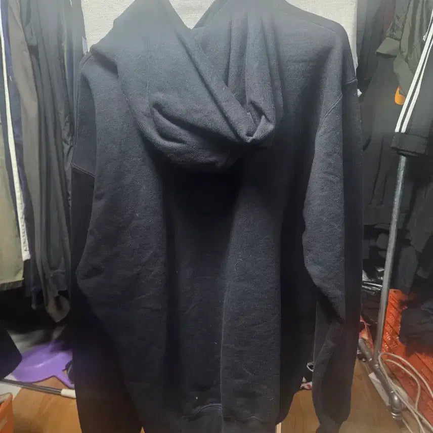 [BUNJANG] Champion Black Plain Hoodie / 챔피온  검정색 후드티 무지 후드