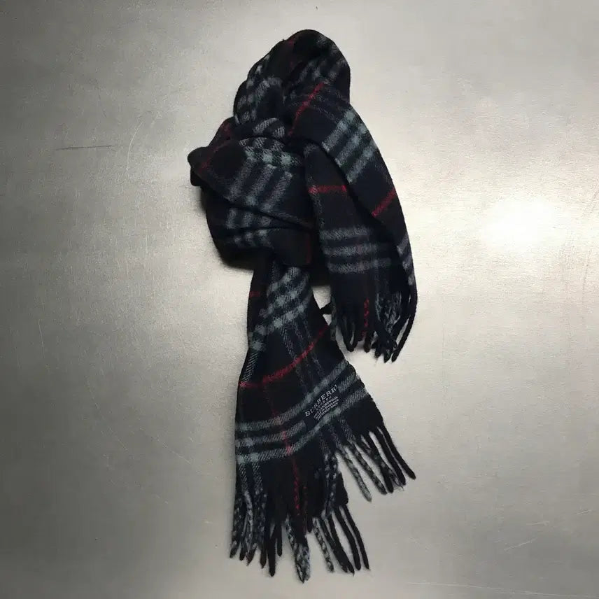 [BUNJANG] Burberry Lambswool Scarf Navy / 버버리 정품 램스울 머플러 네이비