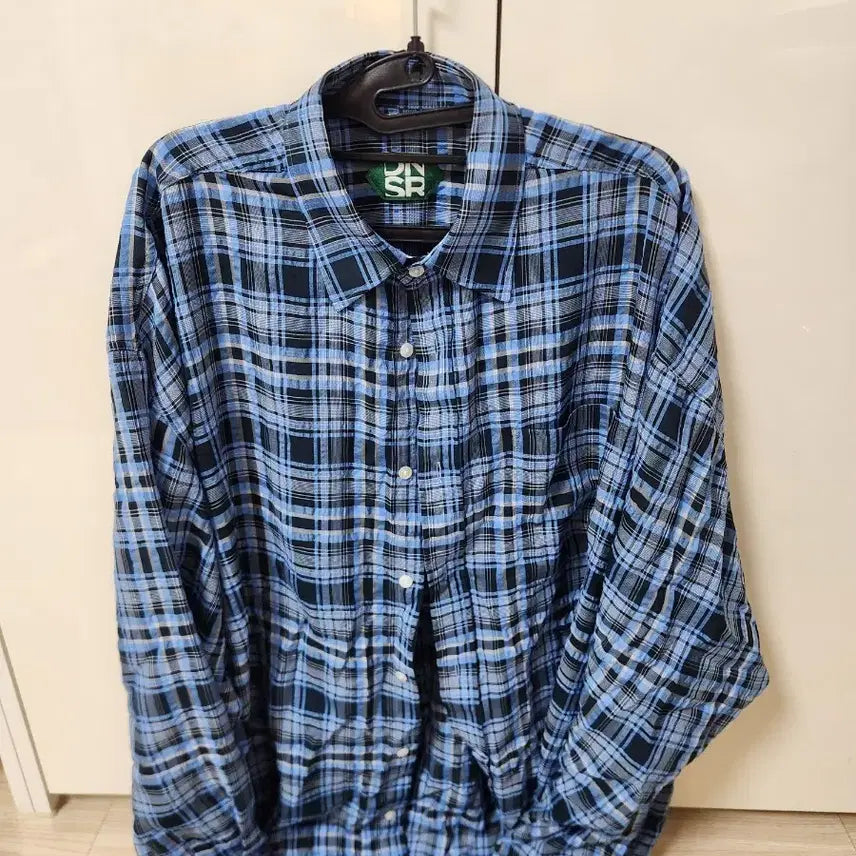 [BUNJANG] DSR Blue Check Shirt / DSR 블루 체크 남방 셔츠