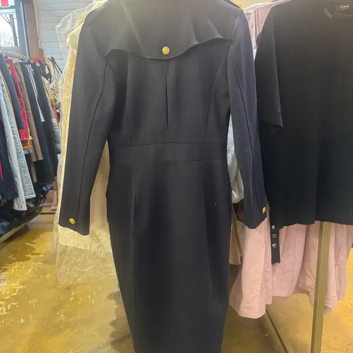 [BUNJANG] Gucci Navy Gold Button Dress / 구찌 네이비 금장 버튼 원피스