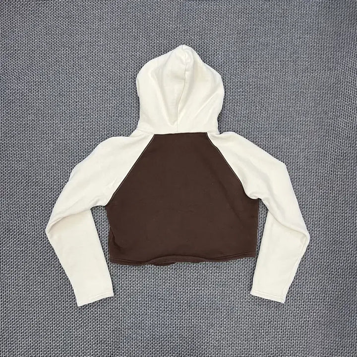 [BUNJANG] Piece Maker Crop Half-Zip Hoodie / 피스메이커 크롭 후드 반집업