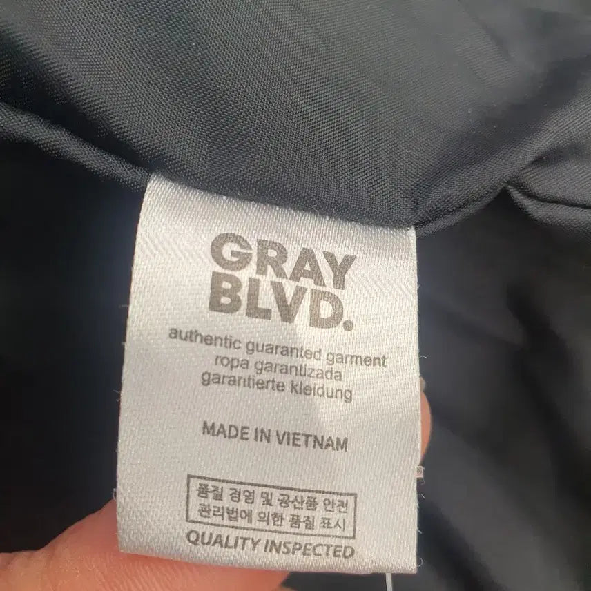 [BUNJANG] GRAY BLVD Varsity Jacket / [M] 그레이블러드(GRAY BLVD) 배색 바시티 점퍼