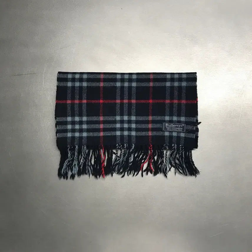 [BUNJANG] Burberry Cashmere Scarf Navy / 버버리 정품 캐시미어 머플러 네이비
