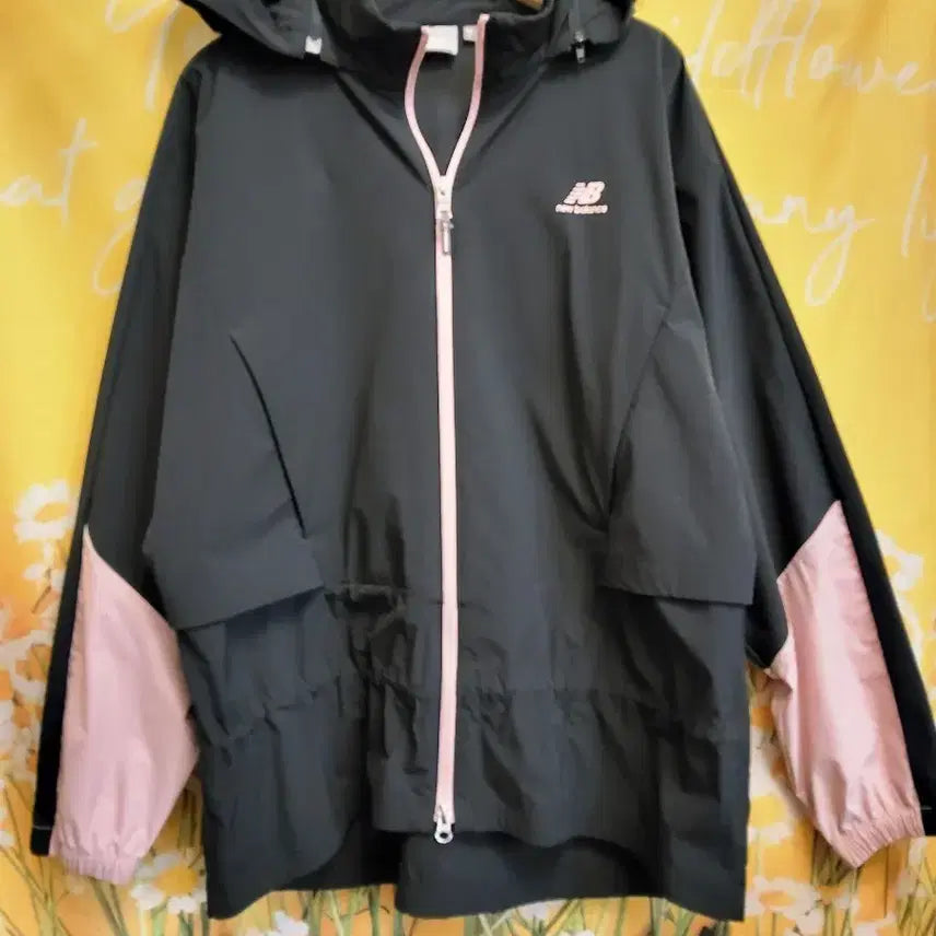 [SOLD OUT] 뉴발란스 블랙/핑크 후드 바람막이 95L