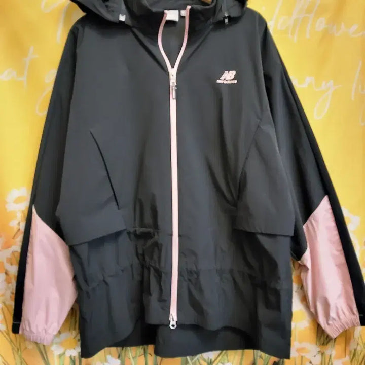 [SOLD OUT] 뉴발란스 블랙/핑크 후드 바람막이 95L