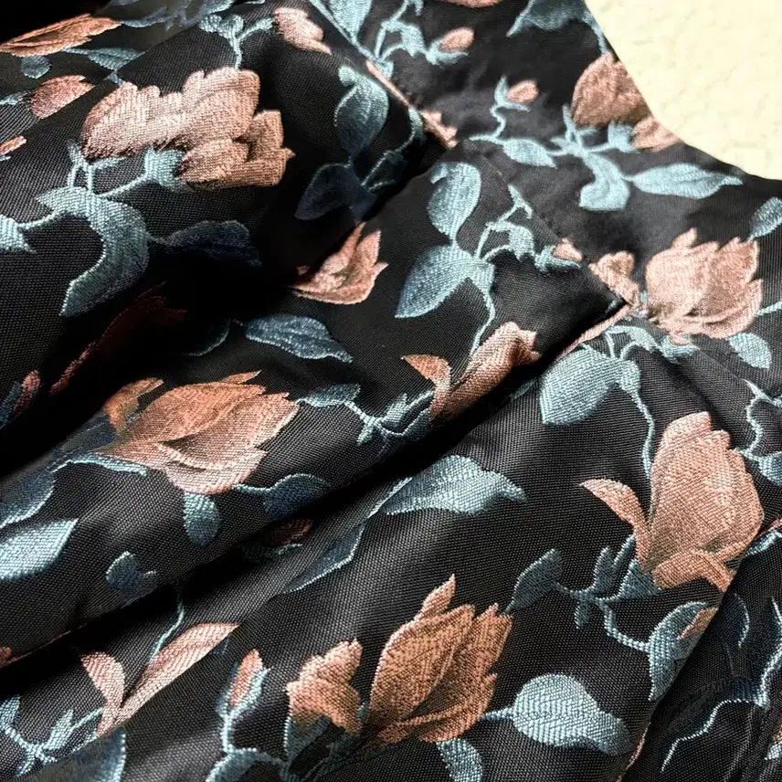 [BUNJANG] Rose Jacquard Full Skirt / 로즈 자가드 풀 스커트